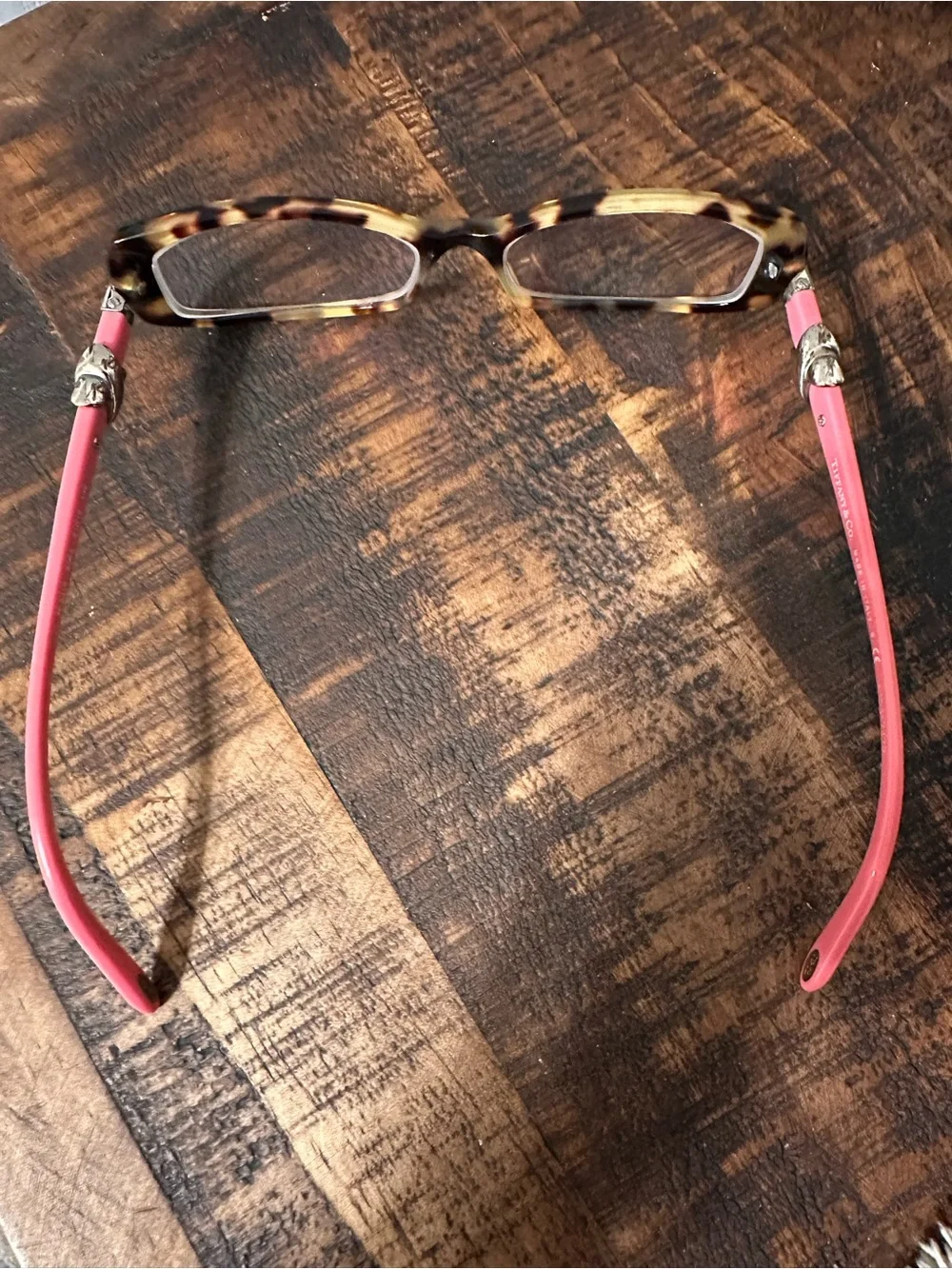 Tiffany & Co. Coral Pink Temple Eyeglass Frames